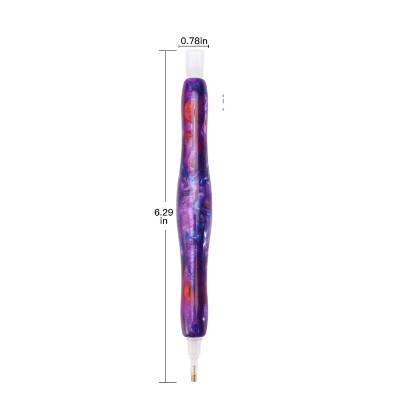 晕染树脂笔1只颜色随机(DZB-01)粘钻笔钻石画工具简约