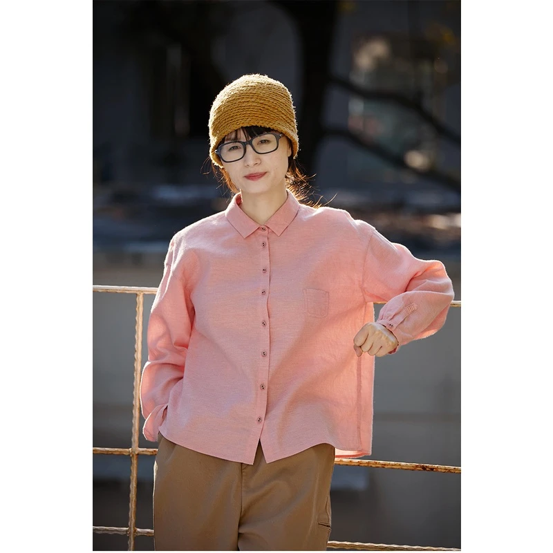 2024春夏新文艺复古甜美淡果粉色花纱纯棉老钱风松弛感女装贵气