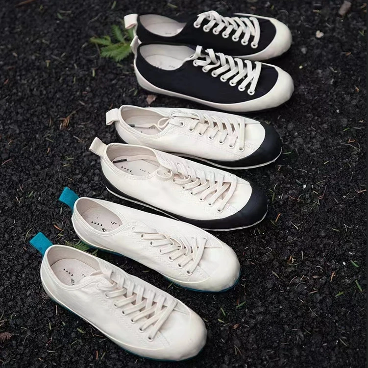 四季款日系纯棉低帮帆布鞋经典休闲运动板鞋复古拼色百搭硫化鞋女