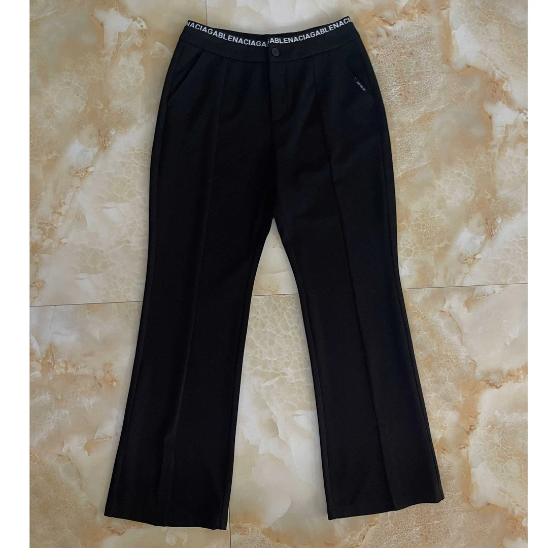 KYL可依莱-修身开叉高腰阔腿微喇裤休闲西装裤4C6V0302