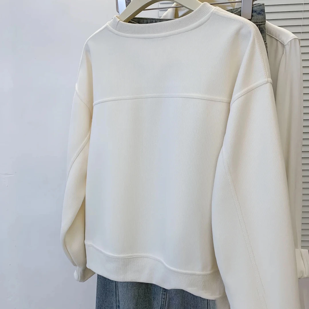 NZ45 89直播链接圆领薄卫衣宽松