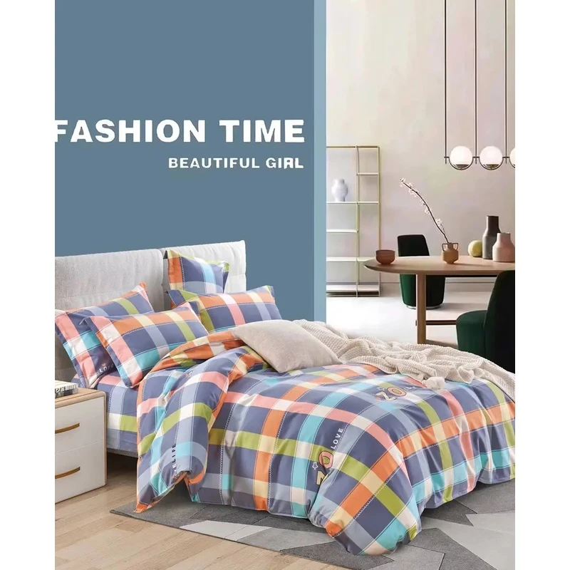 单人床单-【靓彩格语】尺寸：1.4*2.3米亲肤加厚印花四季款斜纹