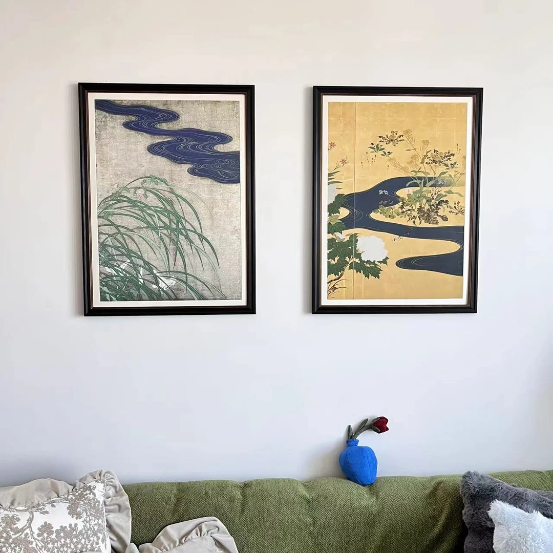 法式复古客厅墙面装饰画中古风新中式卧室挂画餐厅壁画