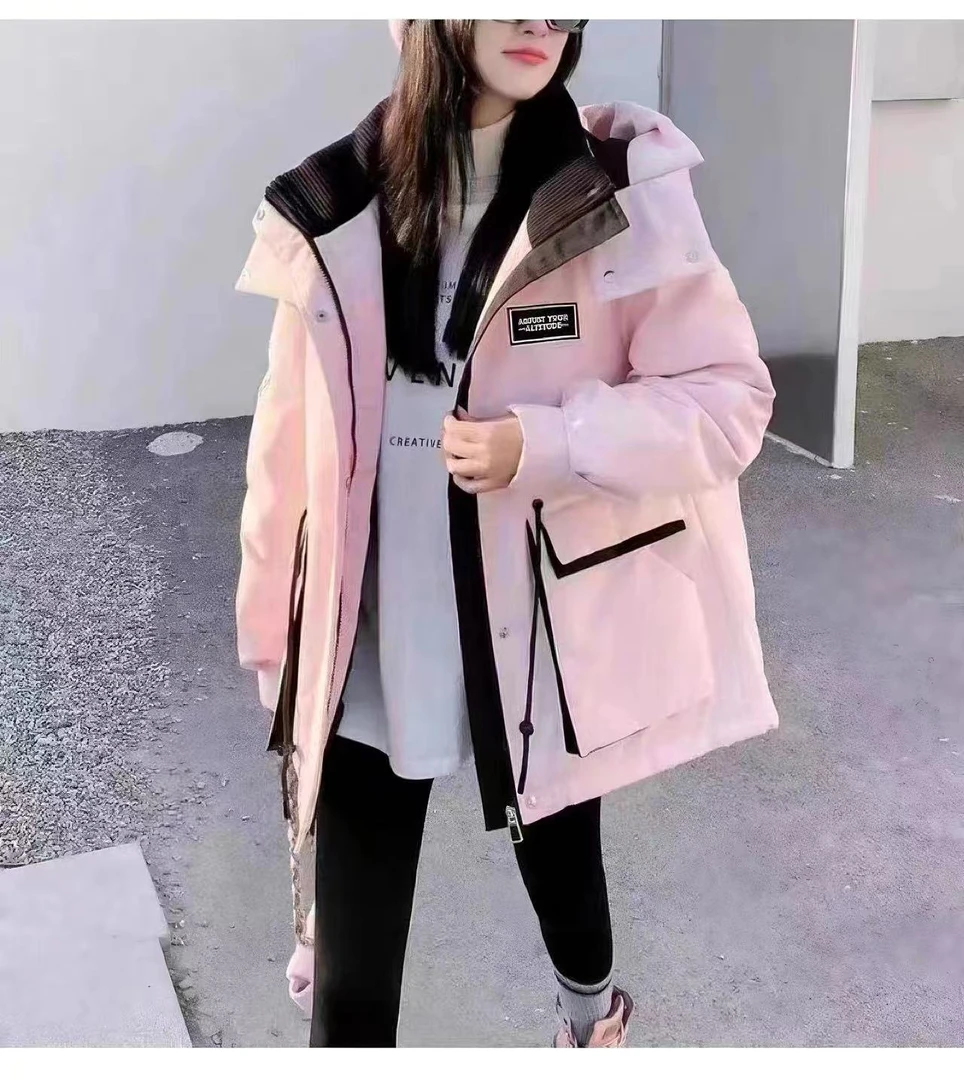 2024新款户外冲锋衣式时尚百搭款羽绒服外套 Z9016