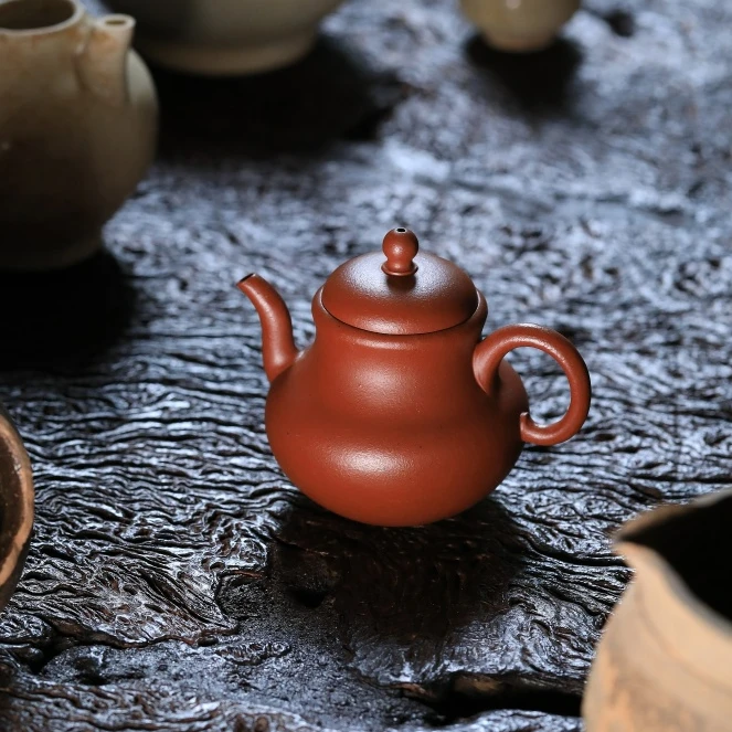 观一好物 |九瀚·黑骨烧癸卯苍园057库藏大红袍95ml手工紫砂茶壶