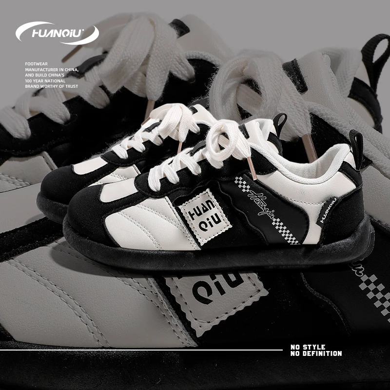 环球爆款德训鞋女款2025春季新款厚底百搭小白鞋休闲潮流软底板鞋