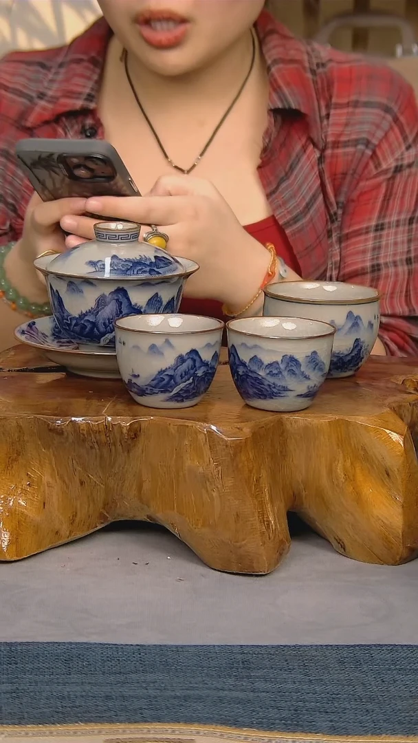 【闪购商品】4件套陶瓷茶具家用系列