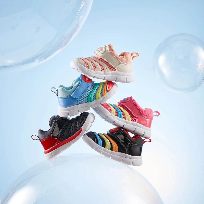 卡特兔学步鞋春季童鞋宝宝儿童运动鞋毛毛虫鞋子女童机能鞋XAF16