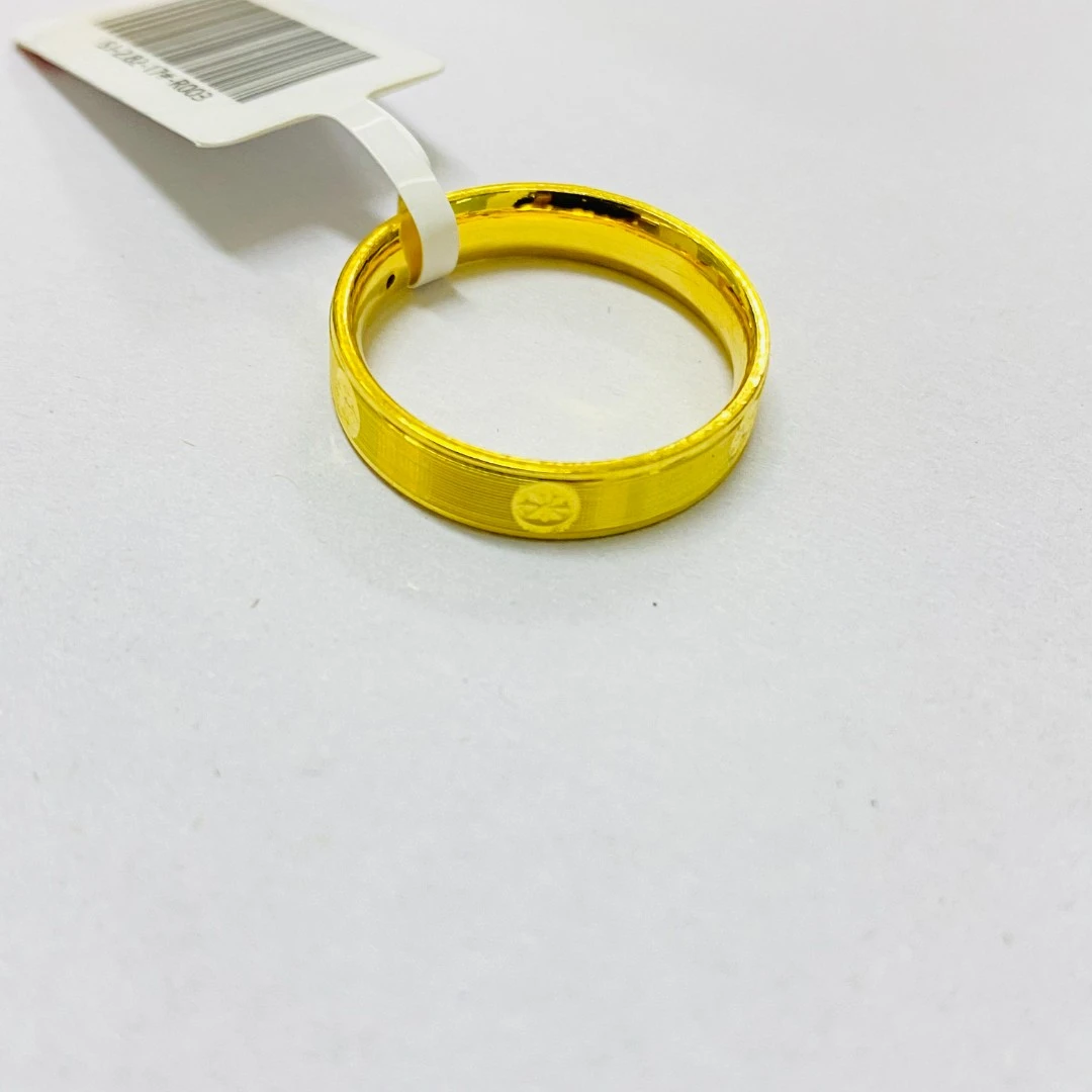 【小琪金选】足金999 经典卡家戒指17#  2.5