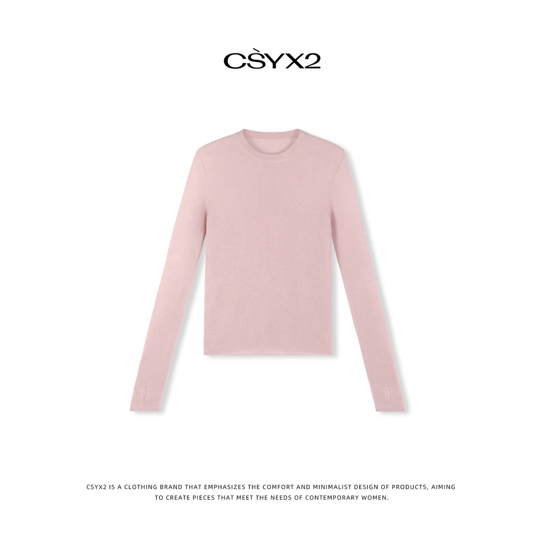 CsyX2-2025秋冬羊毛+桑蚕丝纯色内搭羊毛上衣CSY-SC-S10749