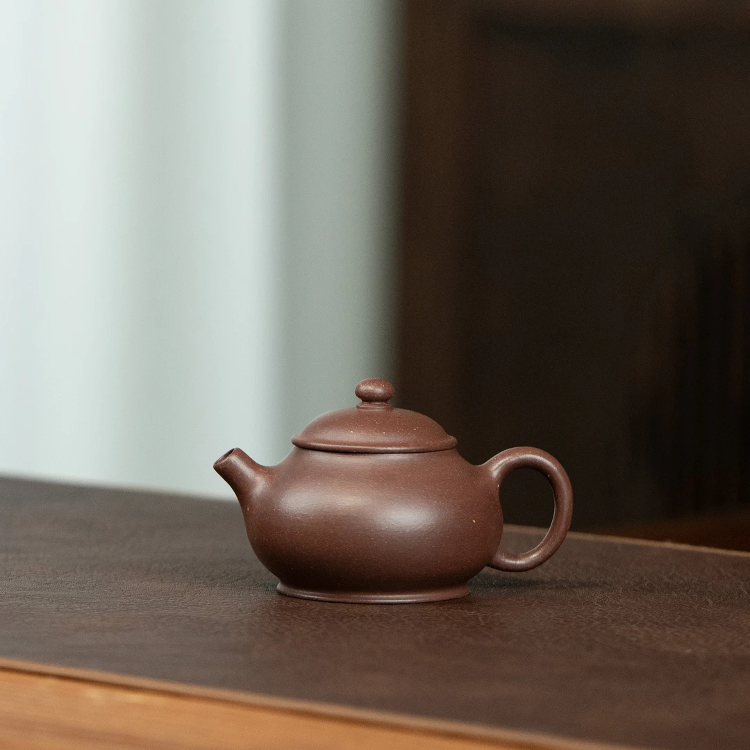 【利贞l潘壶】原矿紫泥 约100cc 手工制 宜兴紫砂壶 茶具QO