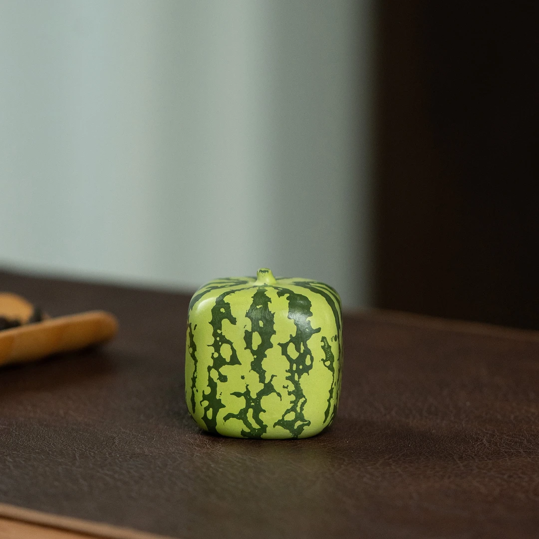 【利贞丨西瓜盖置】 原矿紫砂 可泡养茶宠创意 高4.5cm 福利系列