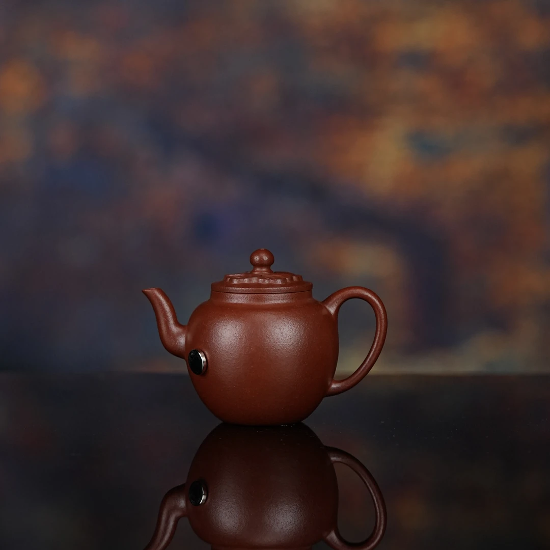 【利贞l雷云高灯】九瀚制原矿大红袍黑骨烧 约95cc 紫砂壶 家用茶具