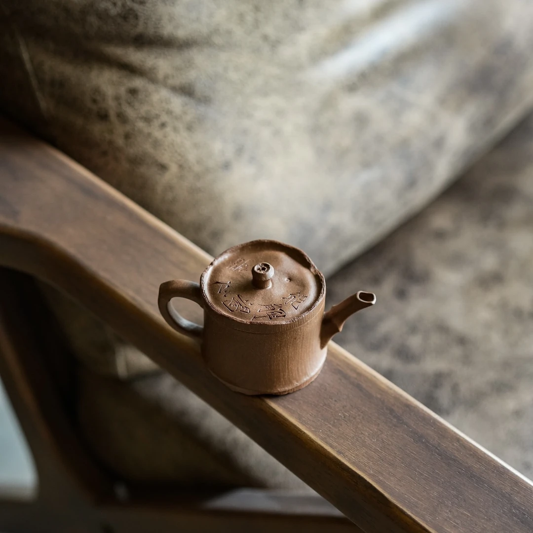 【利贞l虚竹】原矿段泥 约100cc 手工制 紫砂壶 家用茶具SSZS