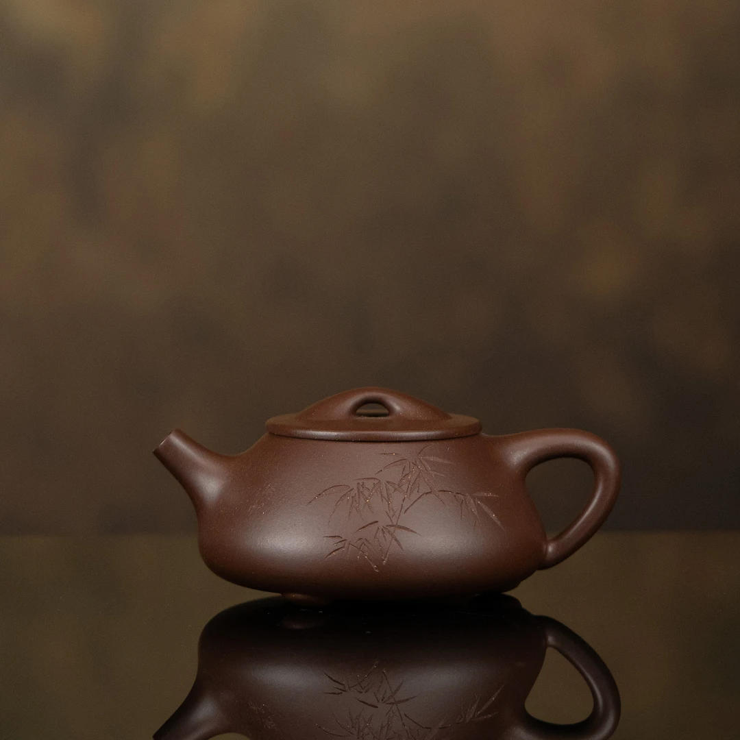 【利贞｜景舟石瓢】原矿紫泥 约210cc 手工制 紫砂壶 家用茶具JHT