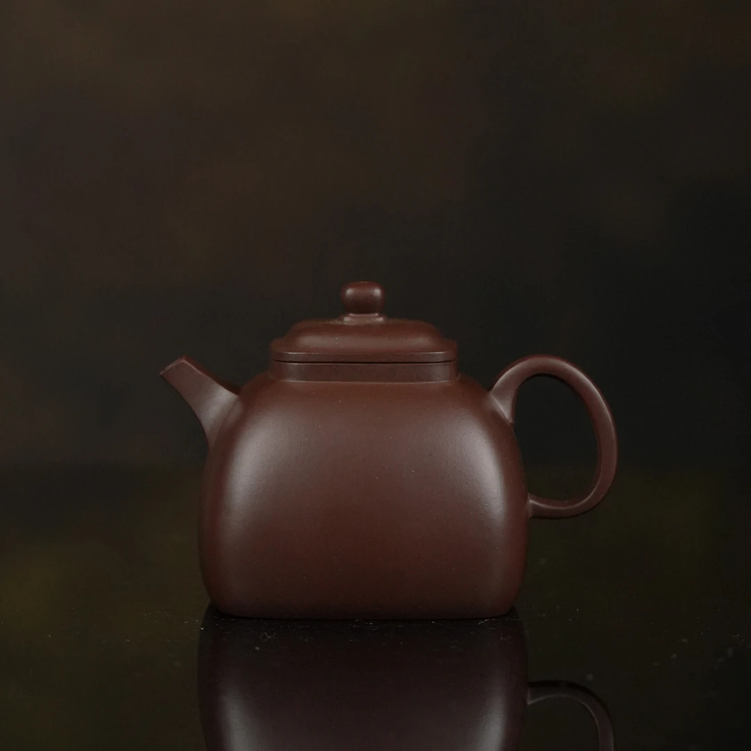【利贞｜四方坦然】原矿紫泥 约160cc 手工制 紫砂壶 家用茶具LZ