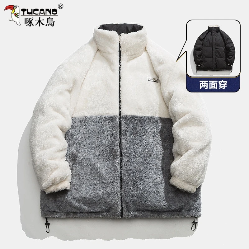 TUCANO/啄木鳥冬季双面穿棉衣男女保暖面包服立领情侣棉袄外套潮