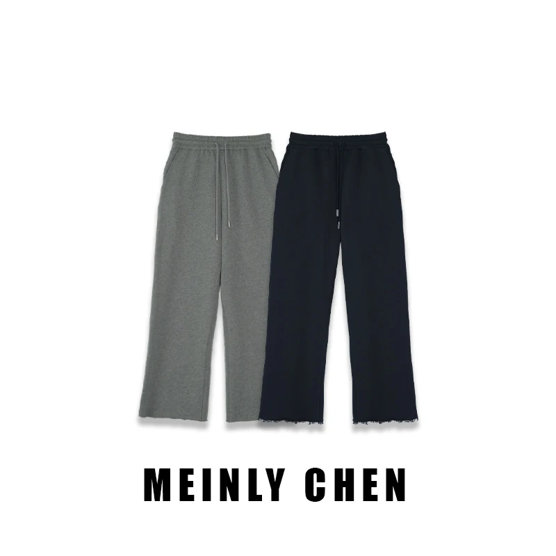 【MEINLY  CHEN】【毛圈卫裤】高端设计师款时尚百搭休闲裤824731