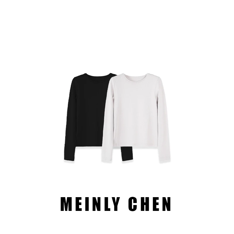【MEINLY  CHEN】【长袖常规】高端设计师款圆领百搭T恤824494
