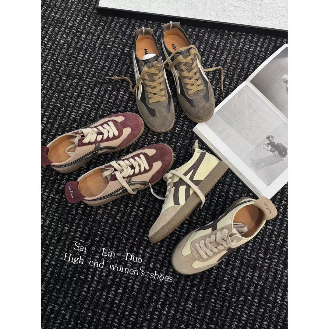 起司·赛琳朵·开学季|小个子内增高复古鬼家真皮德训休闲板鞋7363