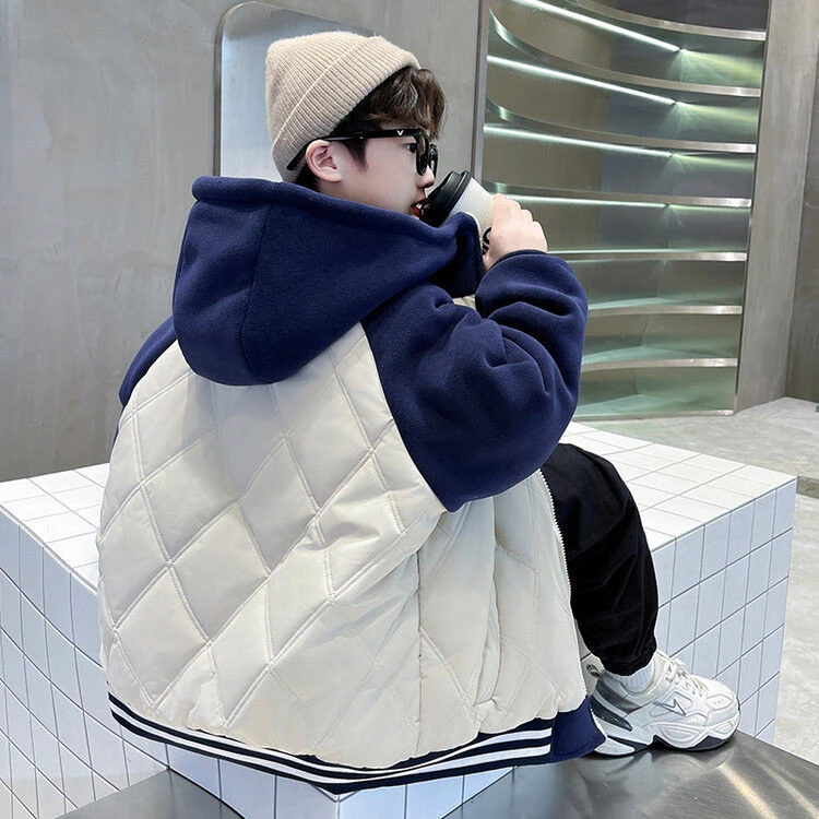 冬季新款男童秋冬装棒球服外套中大儿童加绒加厚2023男孩新款洋气