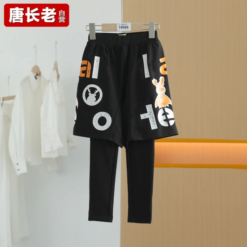 【唐长老自营】货号10088童装新款休闲针织中裤Y桂L