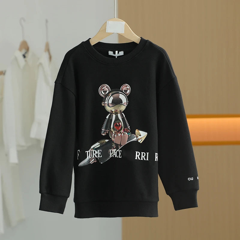 【唐长老自营】货号89089童装春秋新款圆领印花卫衣YTZ