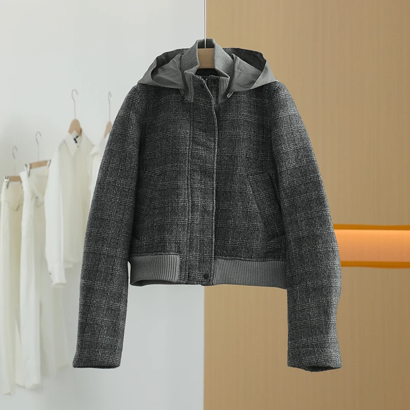 【唐长老自营】货号84444女装冬新款毛呢夹克外套J