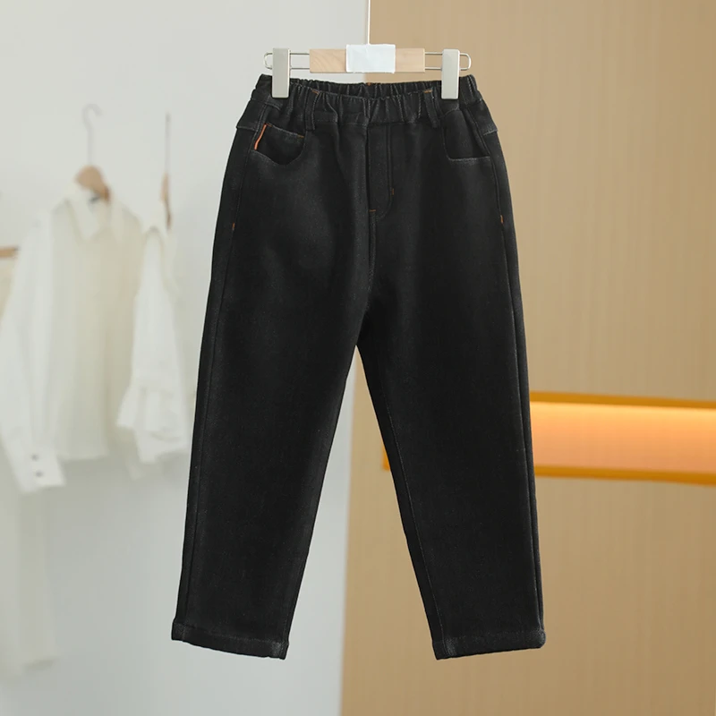 【唐长老自营】货号49245童装春秋纯色简约牛仔裤YY-TZ