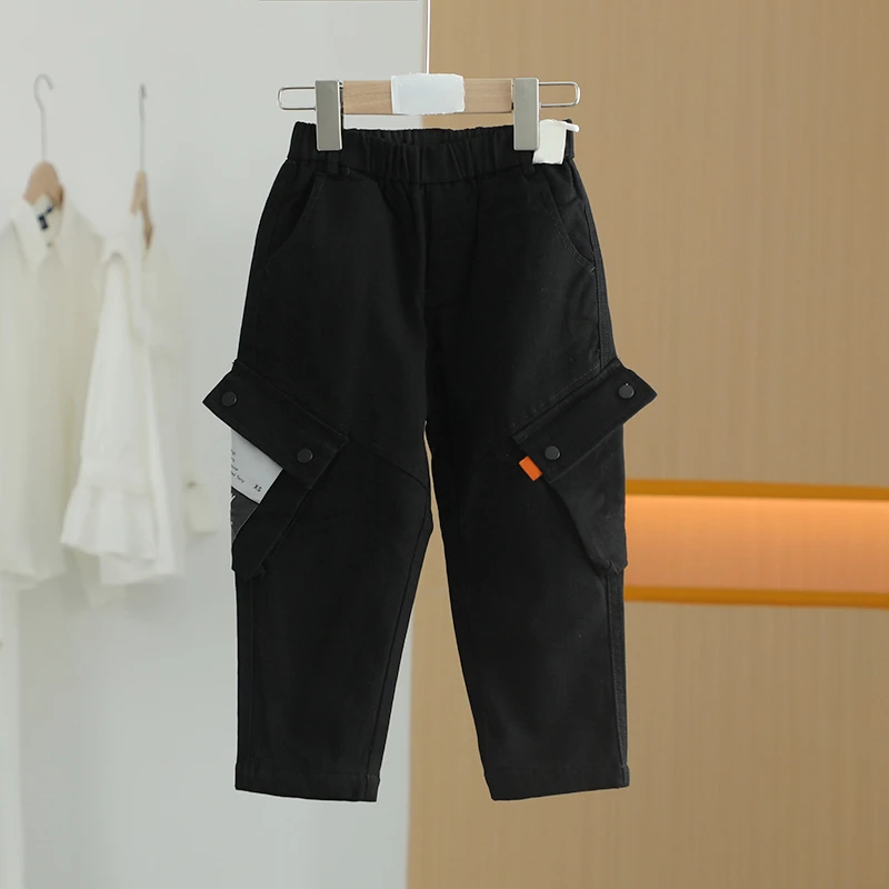 【唐长老自营】货号89096童装春秋新款拼接休闲裤YTZ