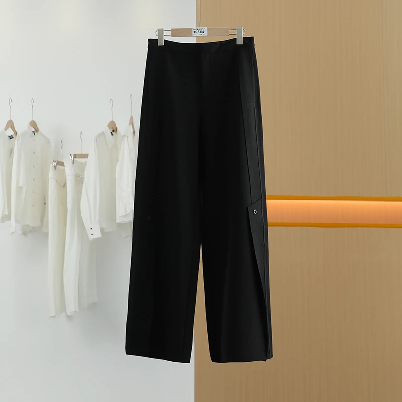 【唐长老自营】货号10314女装春秋新款直筒超长裤J