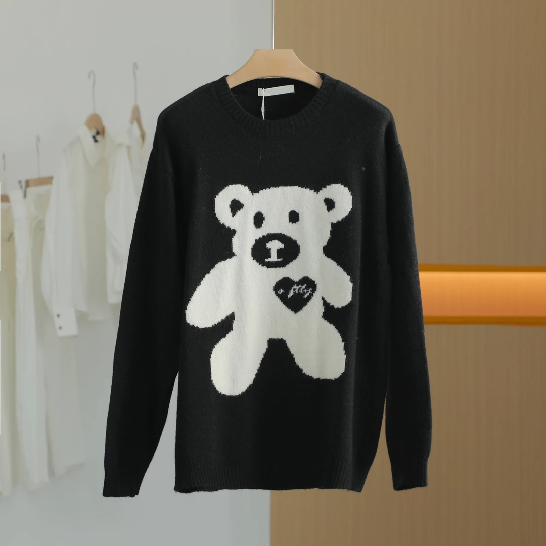 【唐长老自营】货号39380女装新款纯色印花套头毛衣TS32-01