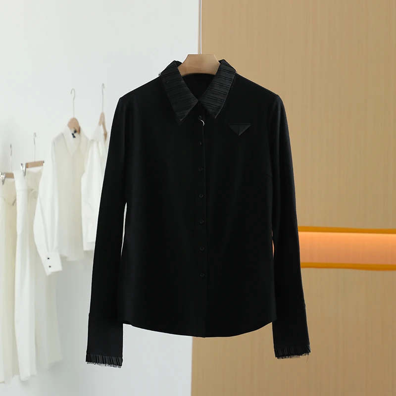 【唐长老自营】货号H1429女装春秋新款长袖通勤衬衫HBL