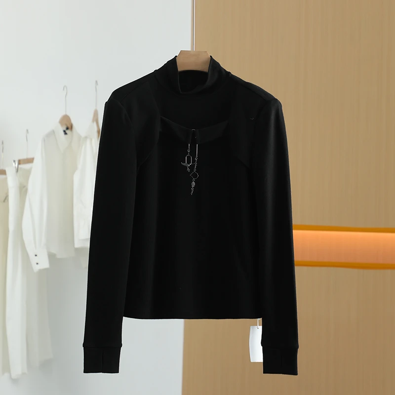 【唐长老自营】货号H1471女装春秋新款简约长袖T恤HBL