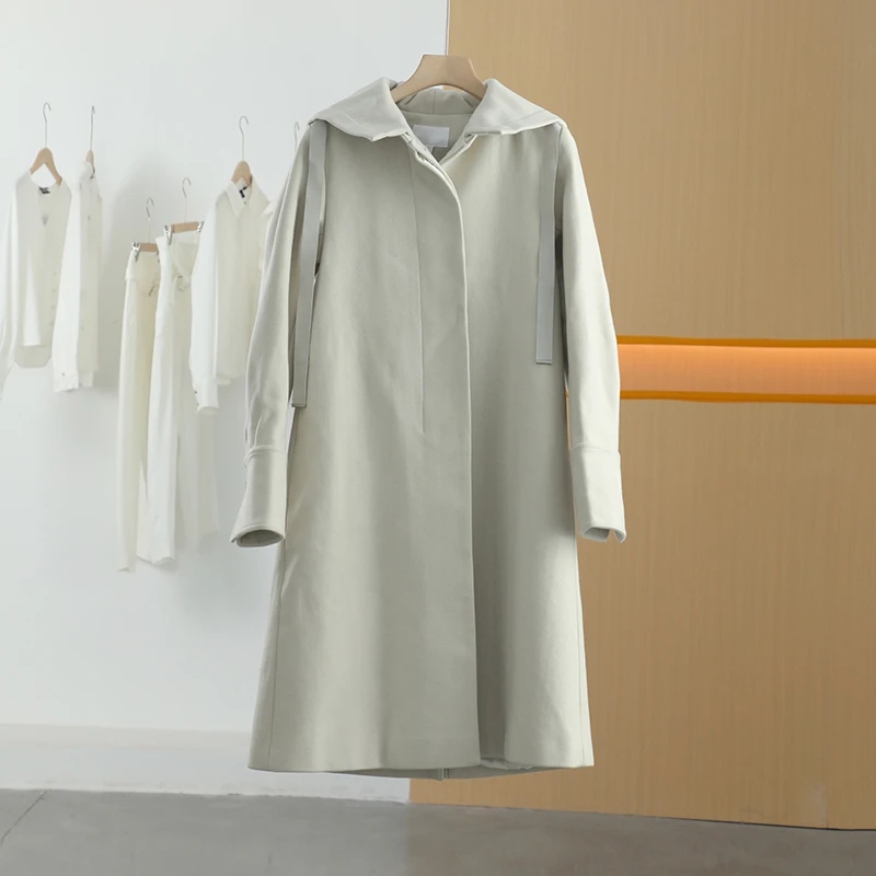 【唐长老自营】货号84393女装冬新款长款呢大衣J