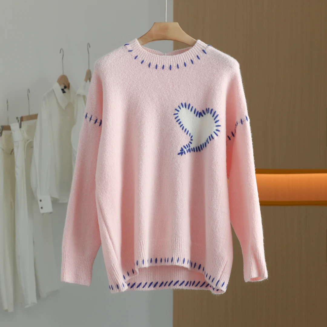 【唐长老自营】货号39116女装新款毛衣TS51-90樱花粉百搭