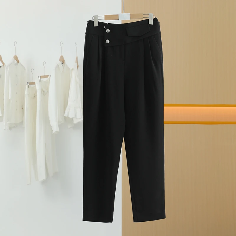【唐长老自营】货号H0453女装春秋新款通勤简约休闲裤JTZ