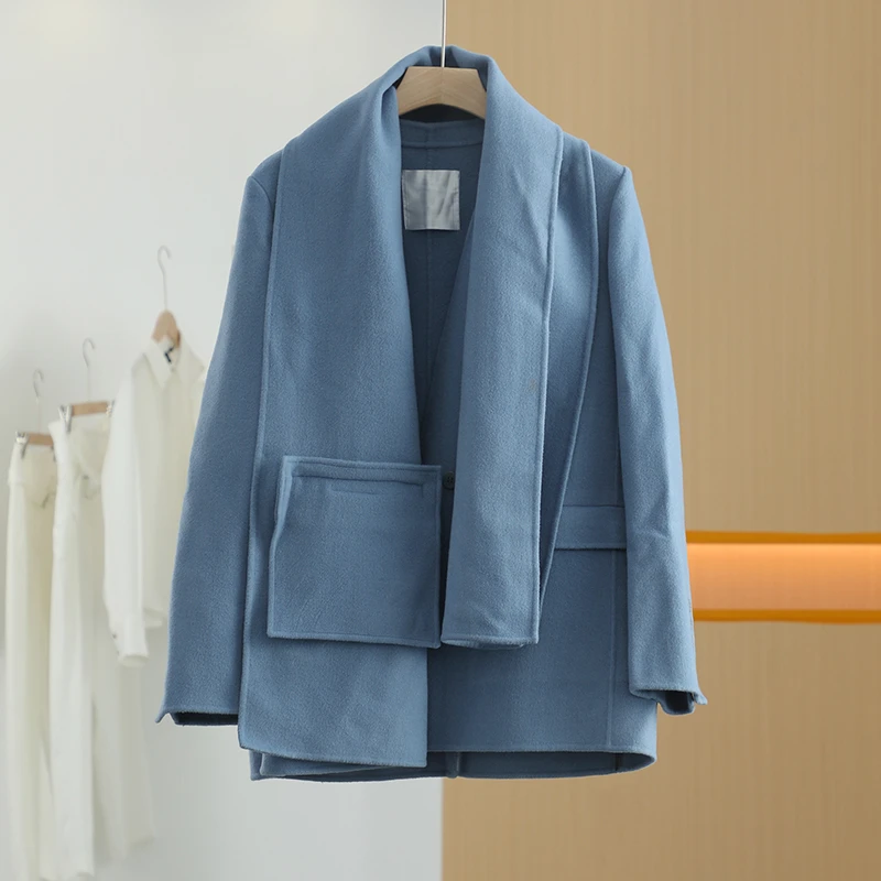 【唐长老自营】货号46208女装冬新款短款毛呢大衣J