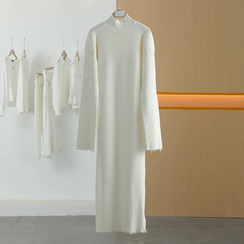 【唐长老自营】货号84790女装冬新款长袖毛衫连衣裙J