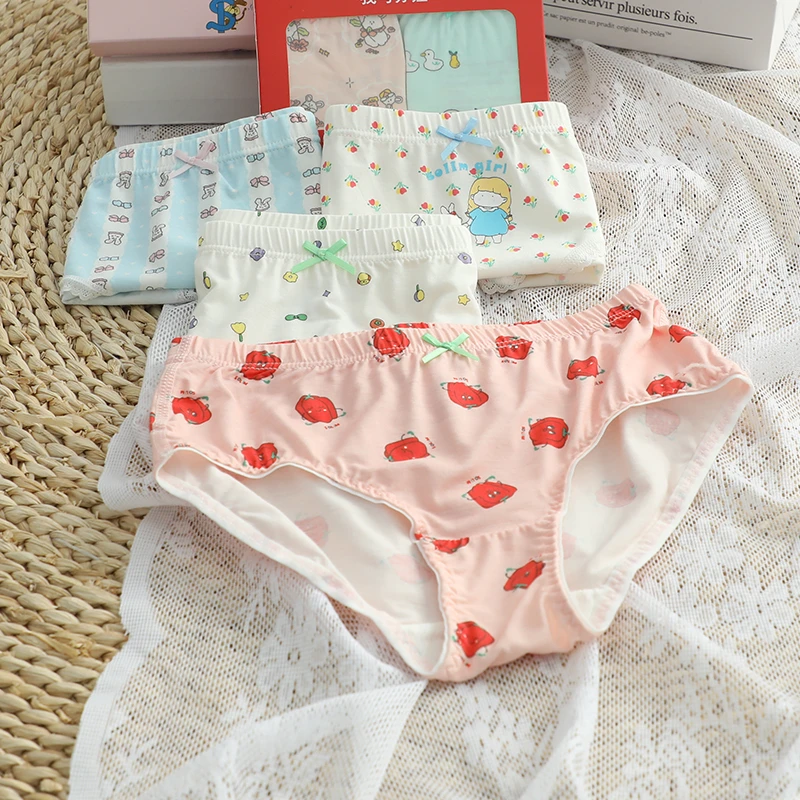 【唐长老自营】货号88938女童新款柔软舒适内裤三角短裤（四条装）