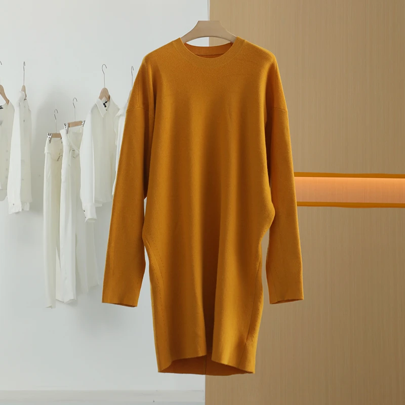 【唐长老自营】货号84784女装冬新款长袖毛衫连衣裙J