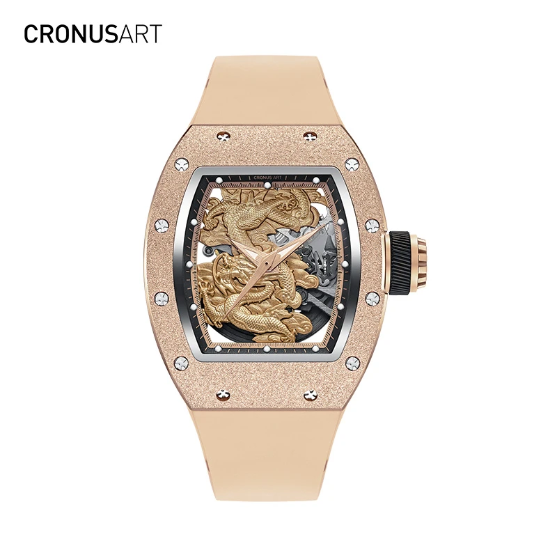 Cronus Art/Cronus Art时尚个性潮流酒桶型自动机械腕表故宫云龙