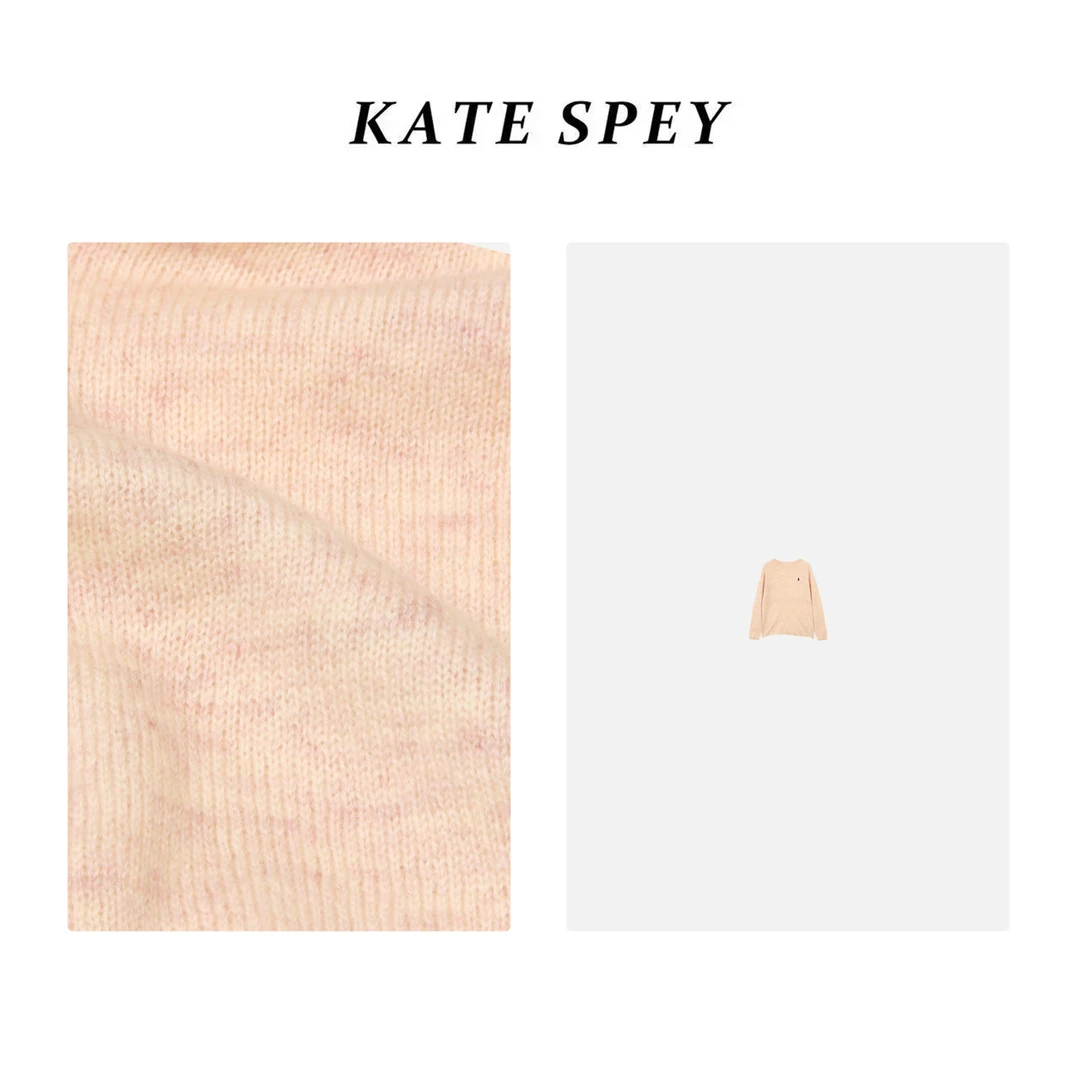 凯特丝蓓207#三色！一线成衣无缝小马刺绣经典圆领针织衫1-1145