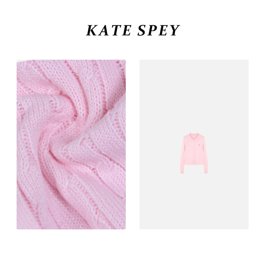 凯特丝蓓246#两色！修身版polo针织衫女开衫1-1185