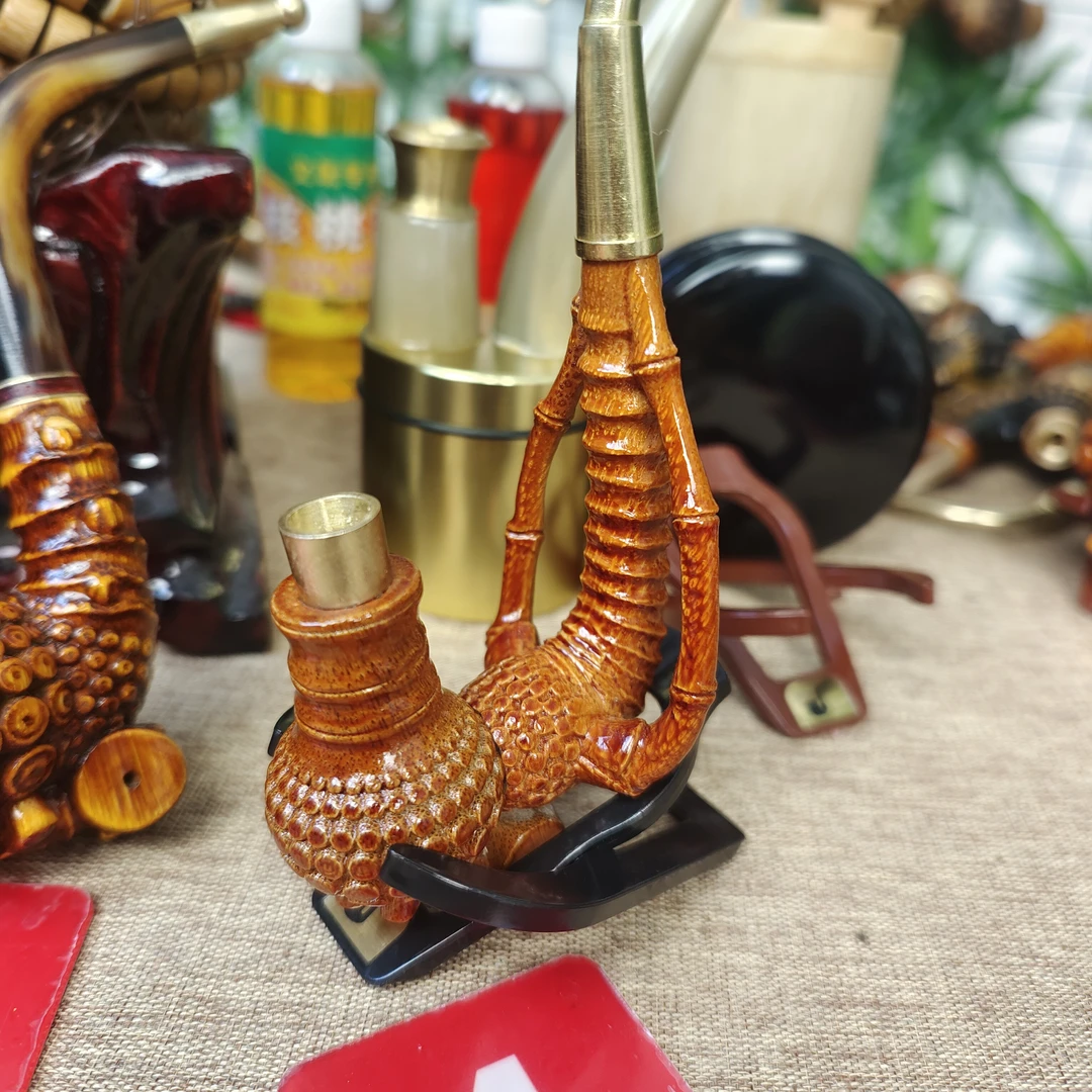 贵州民间实心竹雕刻一弯竹丫小翅膀十七公分左右