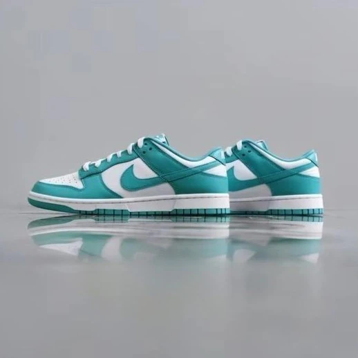 Nike/耐克DUNK LOW  男款白绿色复古低帮休闲运动板鞋 DV0833-101