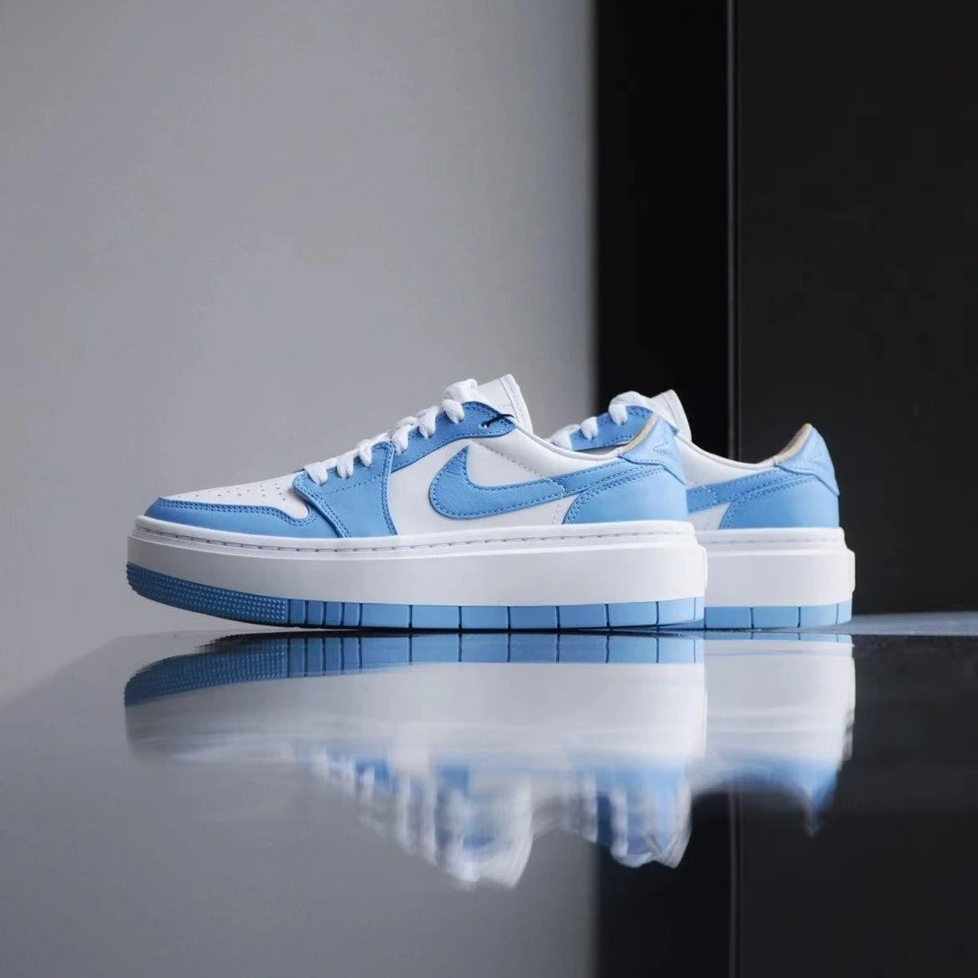 Air Jordan 1 low AJ1 低帮女北卡蓝厚底增高休闲板鞋 DQ3698-141