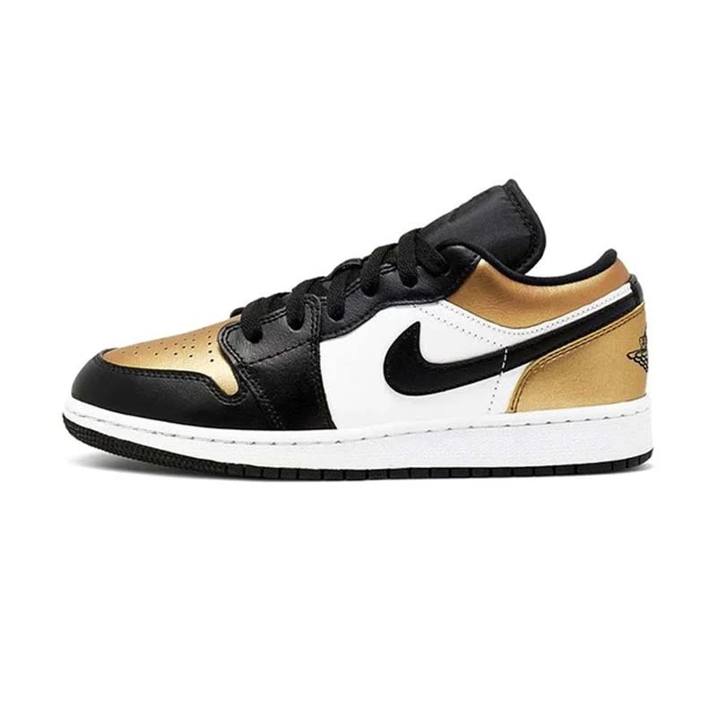 Air Jordan1AJ1黑金脚趾漆皮男款低帮复古休闲百搭板鞋CQ9447-700