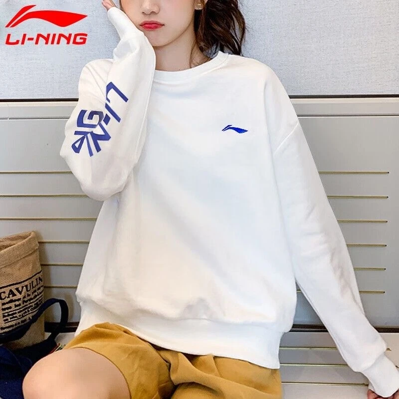 李宁卫衣男女2023秋冬季保暖宽松情侣百搭外套长袖休闲运动服上衣