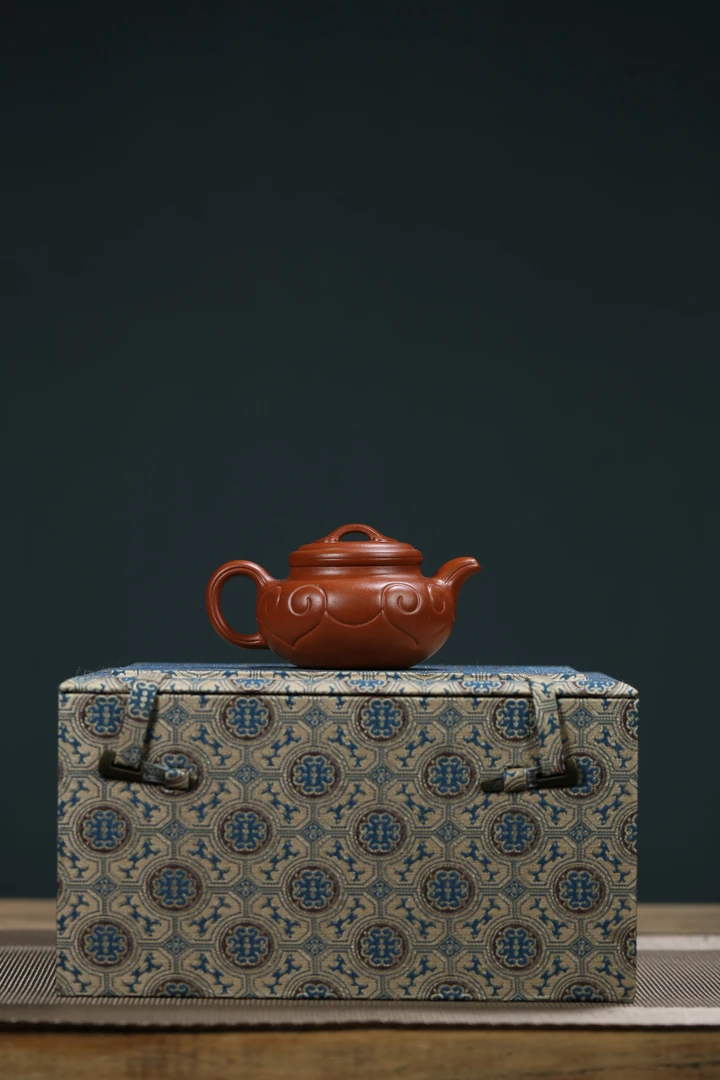 如意仿古壶 黄龙山朱泥生沙生料 160cc